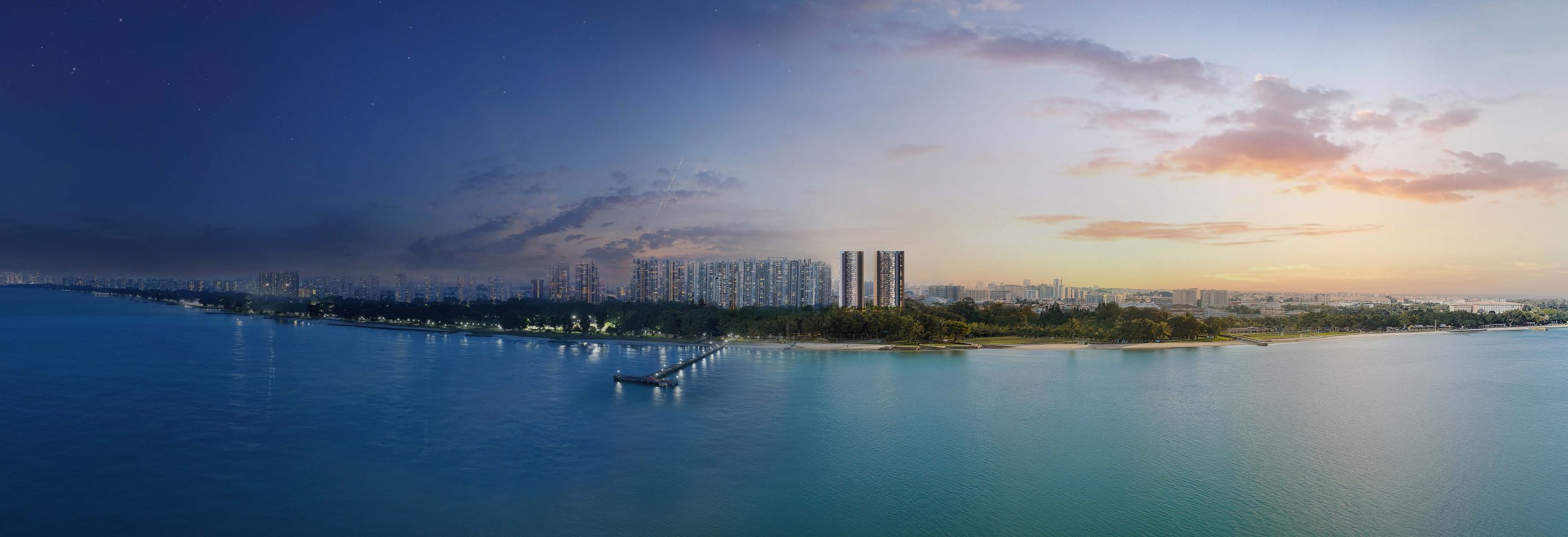 Panoramic seafront view